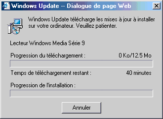 Téléchargement des mises à jour de Windows