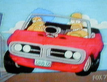 Dodge Chargers on the Simpsons