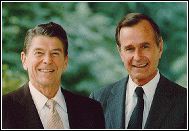 Ronald Reagan et George Bush