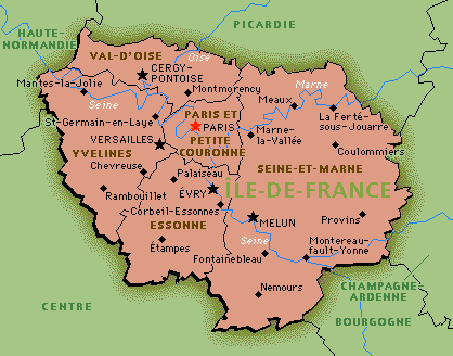 Carte d'Ile de France