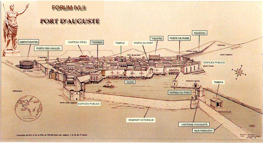 Le port  et la cit romaine de Forum Julii