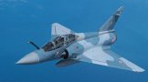 Un Mirage 2000 B au dessus de l'Ocan