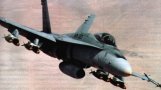 F/A 18 C en campagne de tir au dessus du dsert d'Arizona