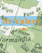 Plan de situation de Saint Valery en Caux. Saint Valery en Caux est situ en Normandie au Nord Ouest de la France. C'est un petit port