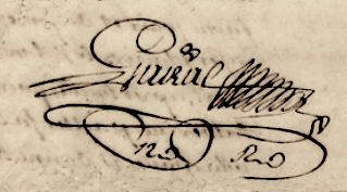 Signature de Mathieu Gairal en 1773