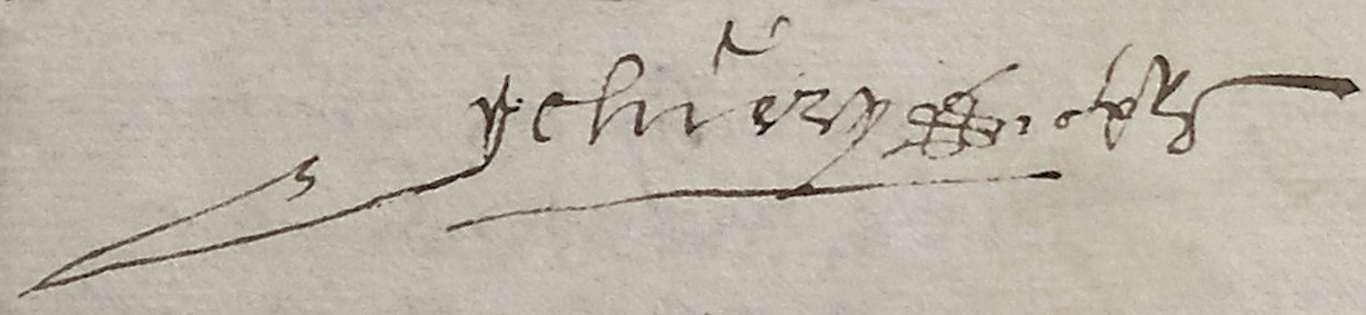 Signature de Jehan Ychery en 1619