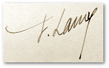 La signature de Mgr Lamy en 1938